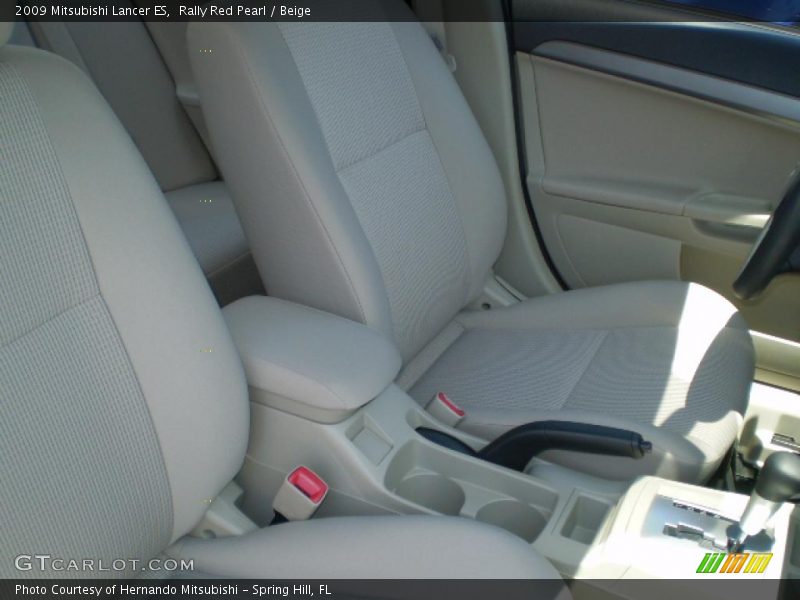 Rally Red Pearl / Beige 2009 Mitsubishi Lancer ES