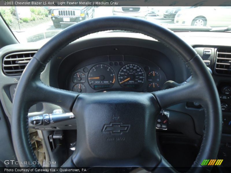 Light Pewter Metallic / Medium Gray 2003 Chevrolet Blazer LS 4x4