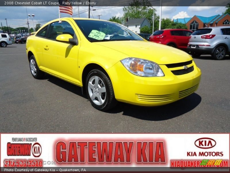 Rally Yellow / Ebony 2008 Chevrolet Cobalt LT Coupe