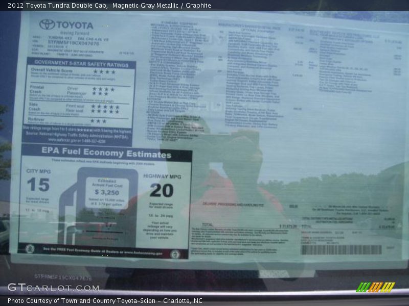 Magnetic Gray Metallic / Graphite 2012 Toyota Tundra Double Cab