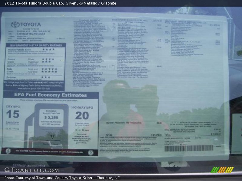 Silver Sky Metallic / Graphite 2012 Toyota Tundra Double Cab
