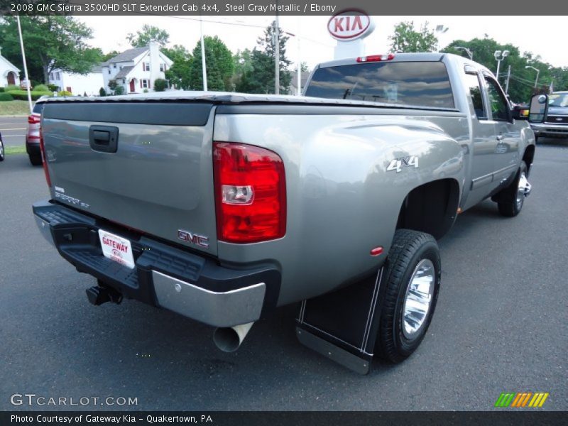 Steel Gray Metallic / Ebony 2008 GMC Sierra 3500HD SLT Extended Cab 4x4