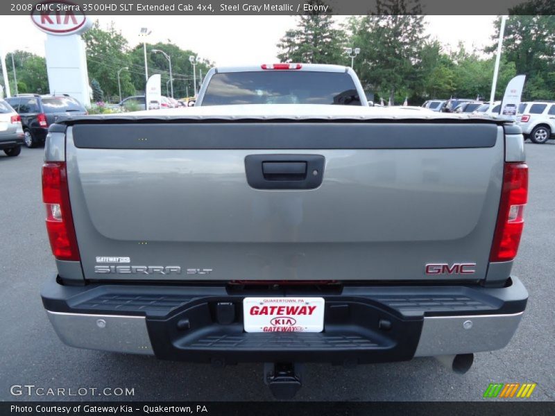 Steel Gray Metallic / Ebony 2008 GMC Sierra 3500HD SLT Extended Cab 4x4