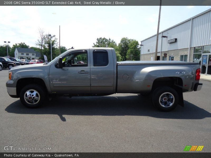 Steel Gray Metallic / Ebony 2008 GMC Sierra 3500HD SLT Extended Cab 4x4