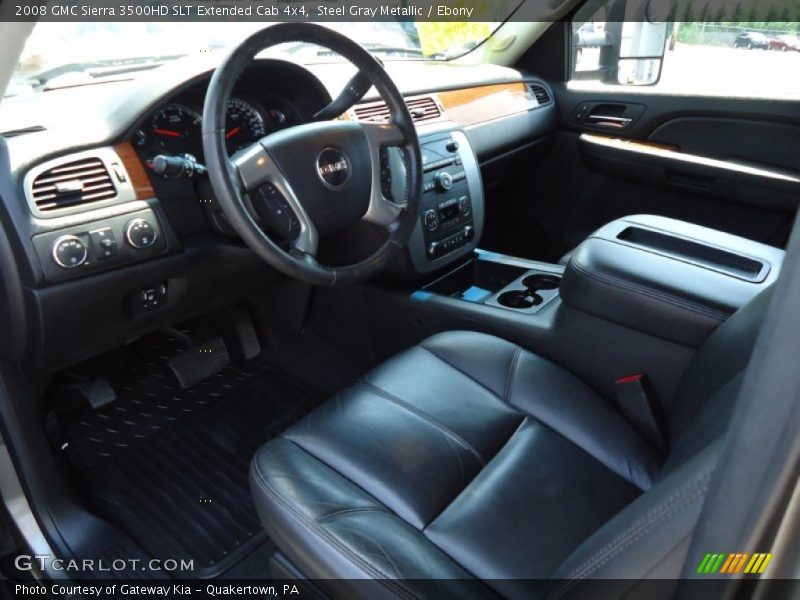 Ebony Interior - 2008 Sierra 3500HD SLT Extended Cab 4x4 