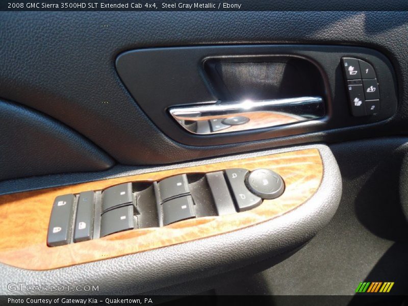 Steel Gray Metallic / Ebony 2008 GMC Sierra 3500HD SLT Extended Cab 4x4