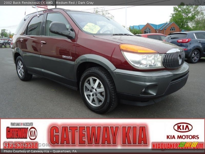 Medium Red / Dark Gray 2002 Buick Rendezvous CX AWD