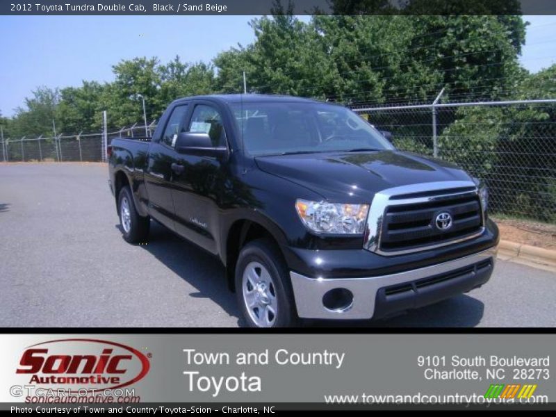 Black / Sand Beige 2012 Toyota Tundra Double Cab