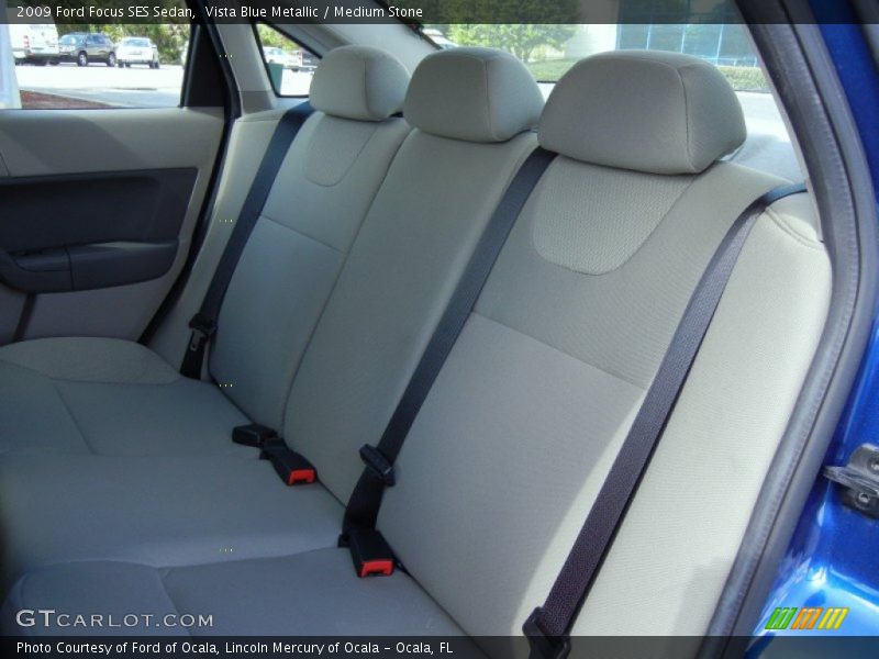 Vista Blue Metallic / Medium Stone 2009 Ford Focus SES Sedan
