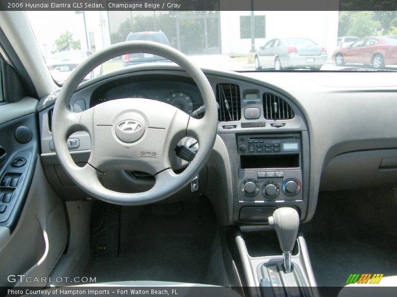 Champagne Beige / Gray 2006 Hyundai Elantra GLS Sedan