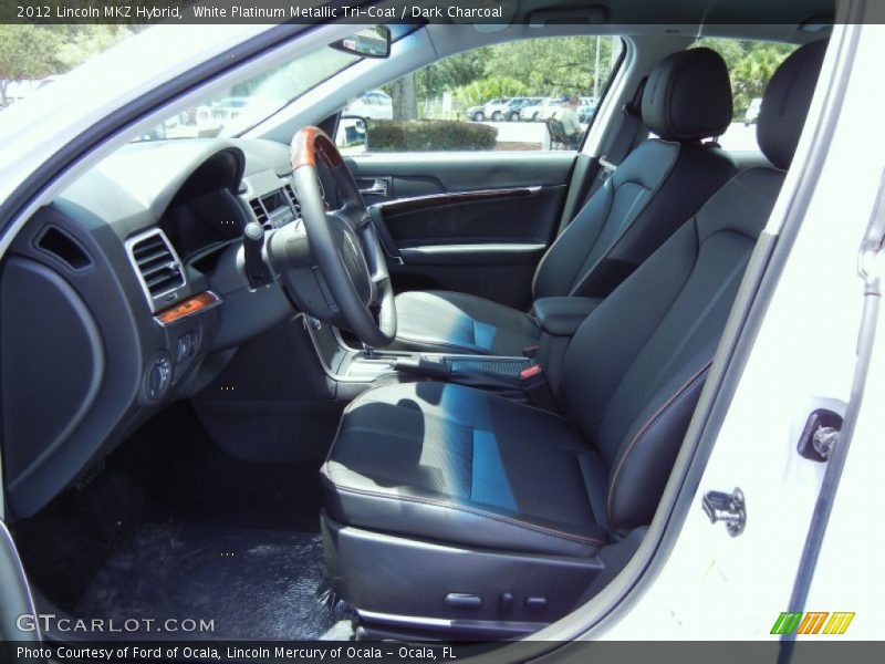 White Platinum Metallic Tri-Coat / Dark Charcoal 2012 Lincoln MKZ Hybrid