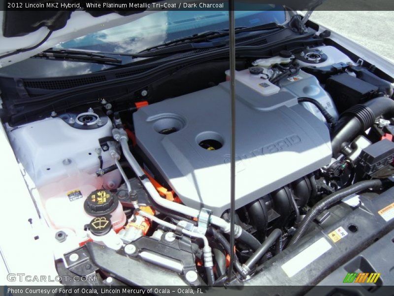 White Platinum Metallic Tri-Coat / Dark Charcoal 2012 Lincoln MKZ Hybrid