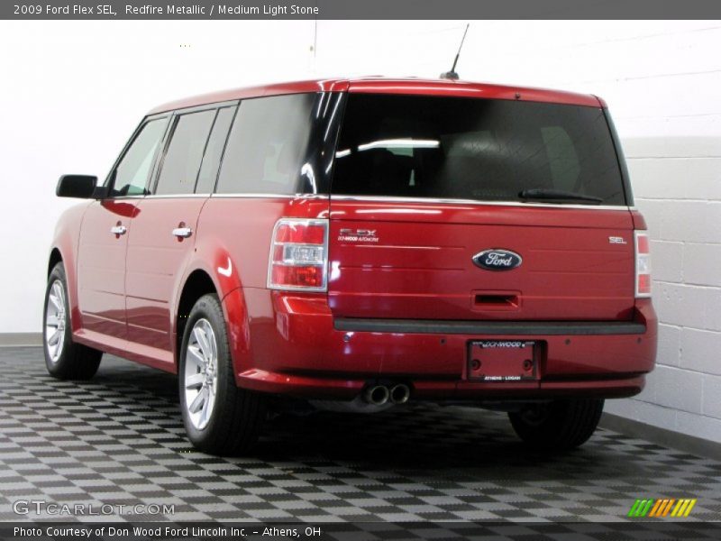 Redfire Metallic / Medium Light Stone 2009 Ford Flex SEL