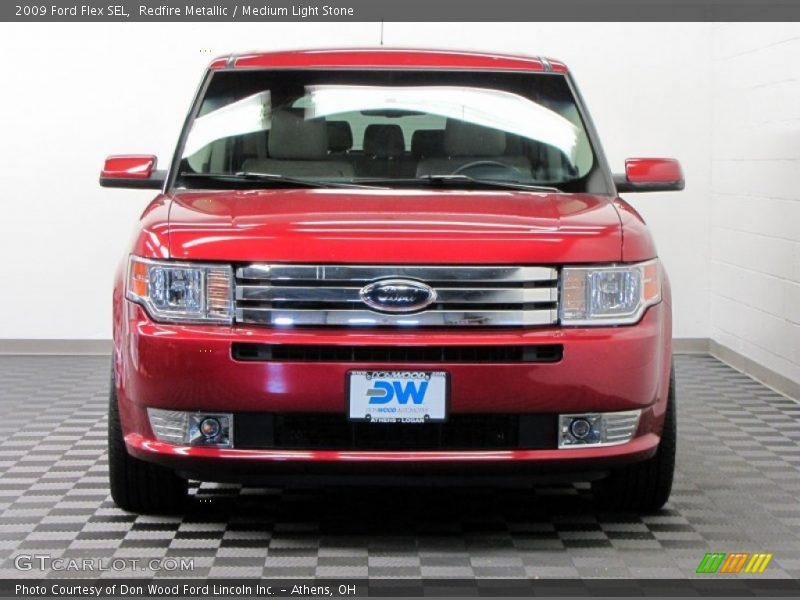 Redfire Metallic / Medium Light Stone 2009 Ford Flex SEL