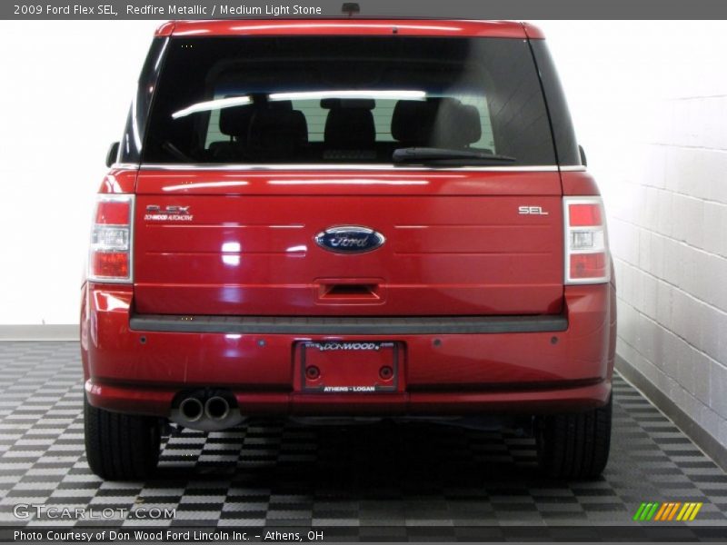 Redfire Metallic / Medium Light Stone 2009 Ford Flex SEL