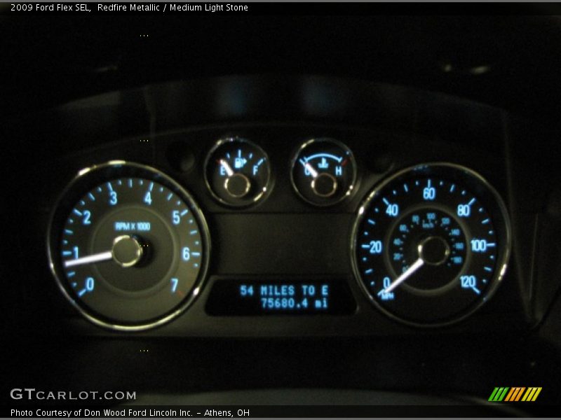 Redfire Metallic / Medium Light Stone 2009 Ford Flex SEL