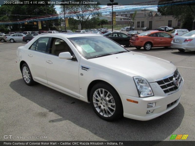 White Diamond Tricoat / Cashmere 2009 Cadillac STS 4 V6 AWD