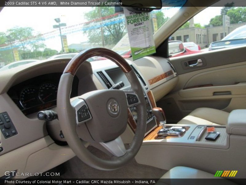 White Diamond Tricoat / Cashmere 2009 Cadillac STS 4 V6 AWD
