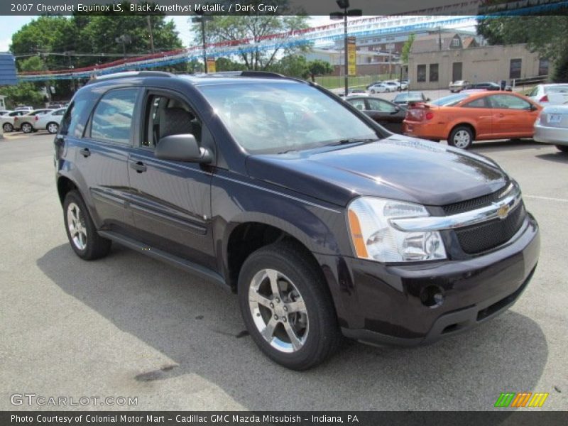 Black Amethyst Metallic / Dark Gray 2007 Chevrolet Equinox LS