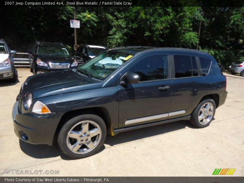 Steel Blue Metallic / Pastel Slate Gray 2007 Jeep Compass Limited 4x4