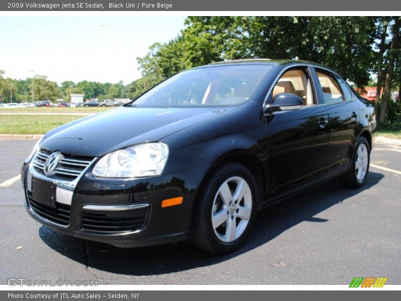 Black Uni / Pure Beige 2009 Volkswagen Jetta SE Sedan