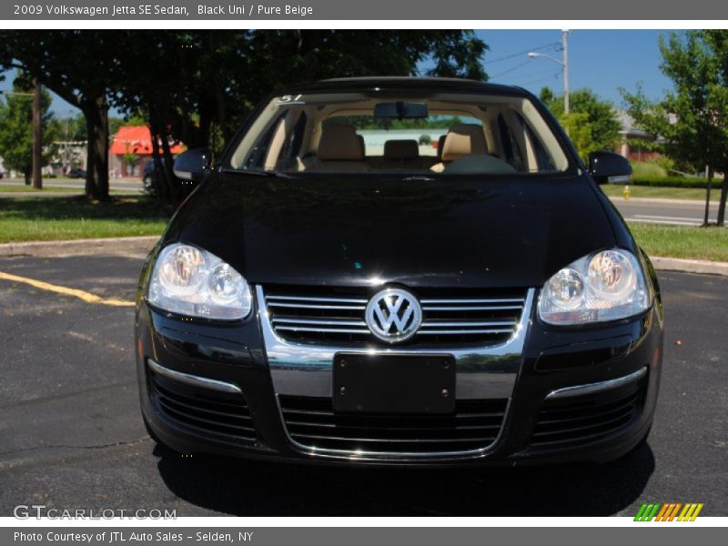 Black Uni / Pure Beige 2009 Volkswagen Jetta SE Sedan