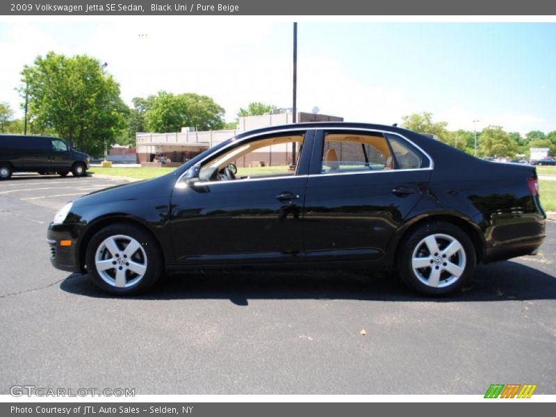 Black Uni / Pure Beige 2009 Volkswagen Jetta SE Sedan