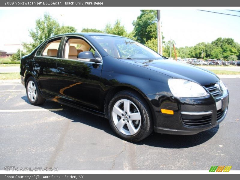 Black Uni / Pure Beige 2009 Volkswagen Jetta SE Sedan