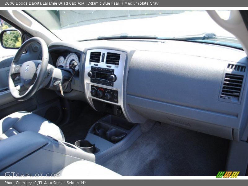Atlantic Blue Pearl / Medium Slate Gray 2006 Dodge Dakota Laramie Quad Cab 4x4