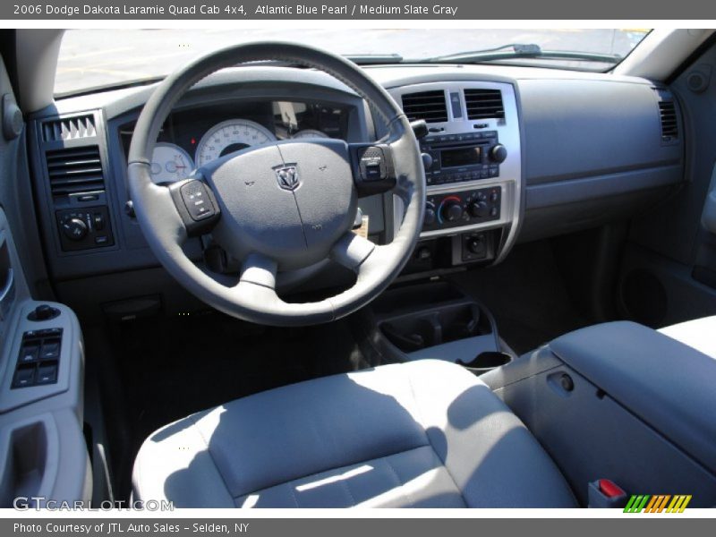 Atlantic Blue Pearl / Medium Slate Gray 2006 Dodge Dakota Laramie Quad Cab 4x4