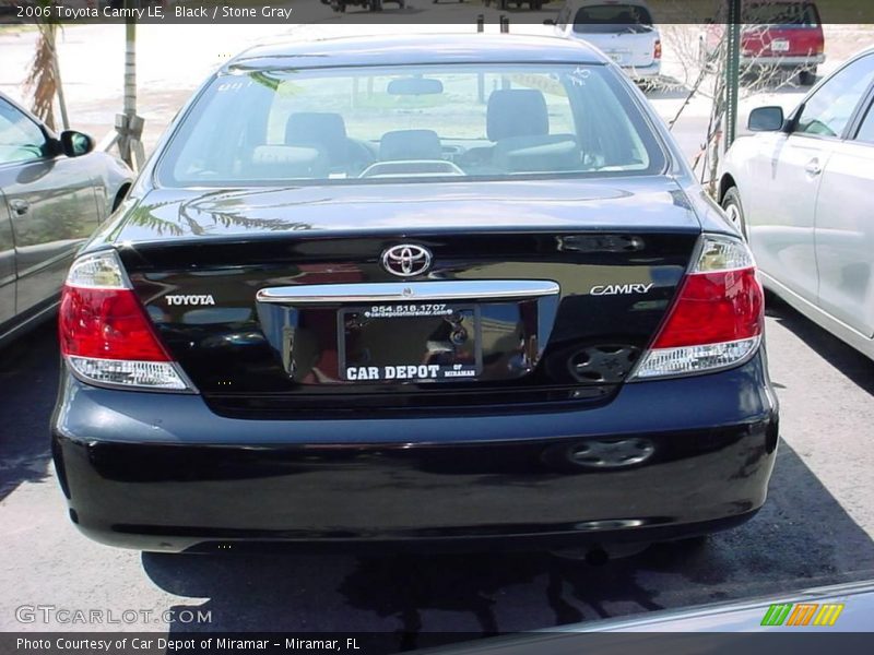 Black / Stone Gray 2006 Toyota Camry LE