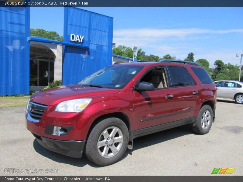 Red Jewel / Tan 2008 Saturn Outlook XE AWD