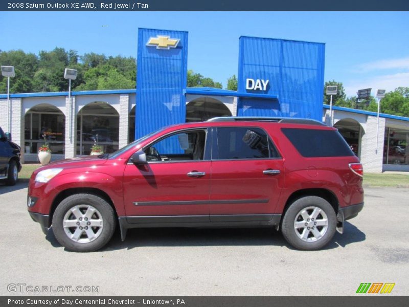 Red Jewel / Tan 2008 Saturn Outlook XE AWD