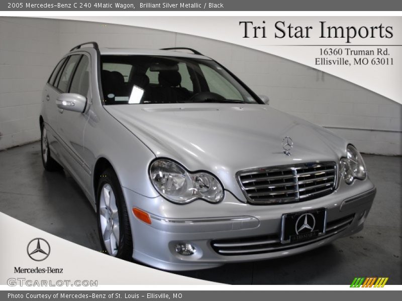 Brilliant Silver Metallic / Black 2005 Mercedes-Benz C 240 4Matic Wagon