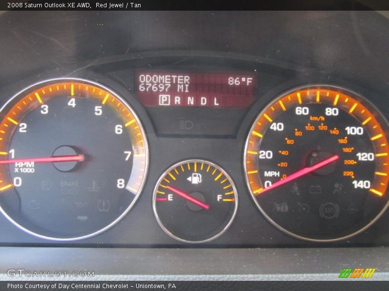 Red Jewel / Tan 2008 Saturn Outlook XE AWD