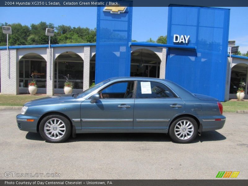 Celadon Green Metallic / Black 2004 Hyundai XG350 L Sedan