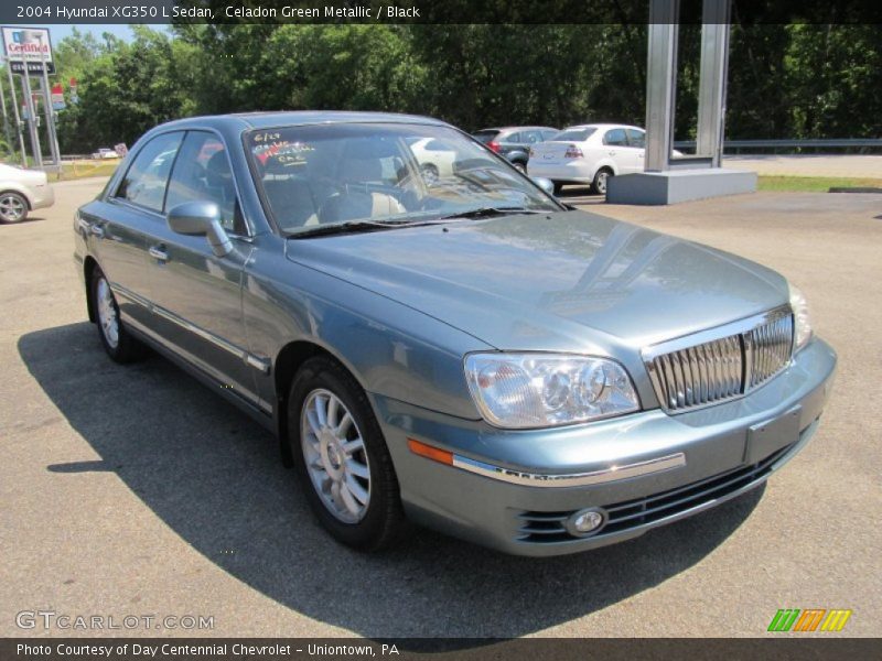 Celadon Green Metallic / Black 2004 Hyundai XG350 L Sedan