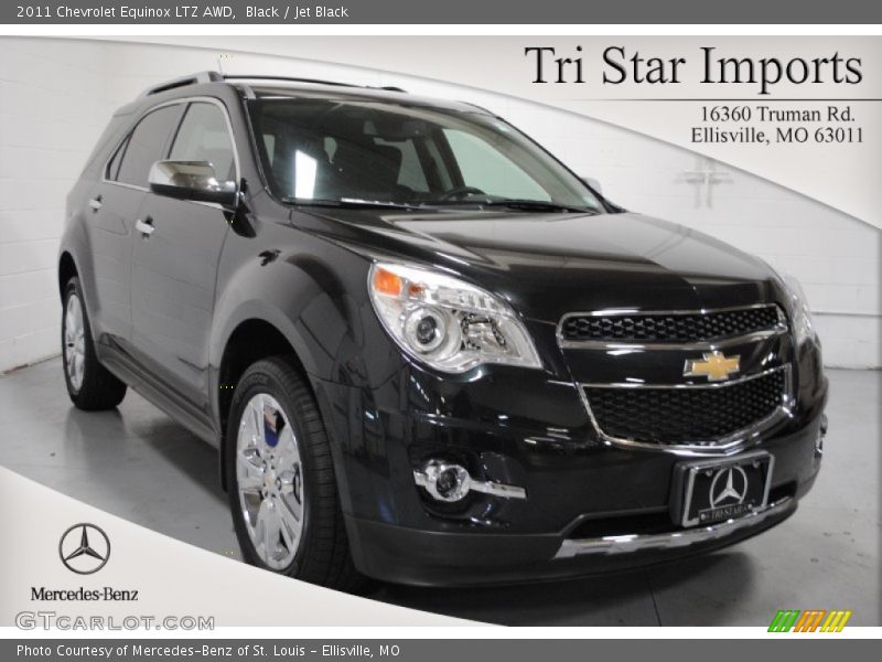 Black / Jet Black 2011 Chevrolet Equinox LTZ AWD