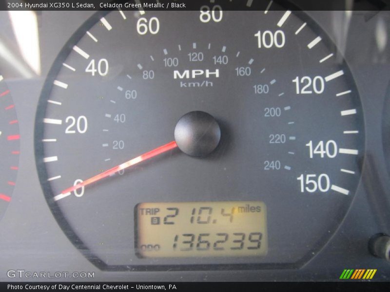 Celadon Green Metallic / Black 2004 Hyundai XG350 L Sedan