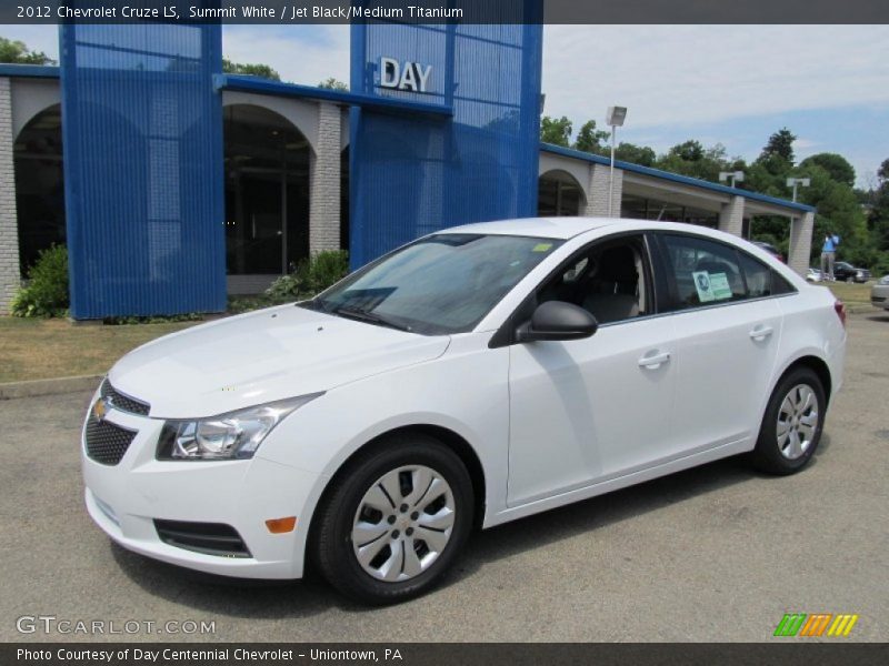 Summit White / Jet Black/Medium Titanium 2012 Chevrolet Cruze LS