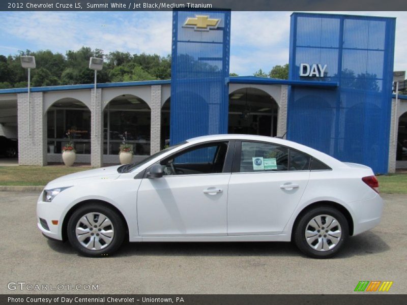 Summit White / Jet Black/Medium Titanium 2012 Chevrolet Cruze LS