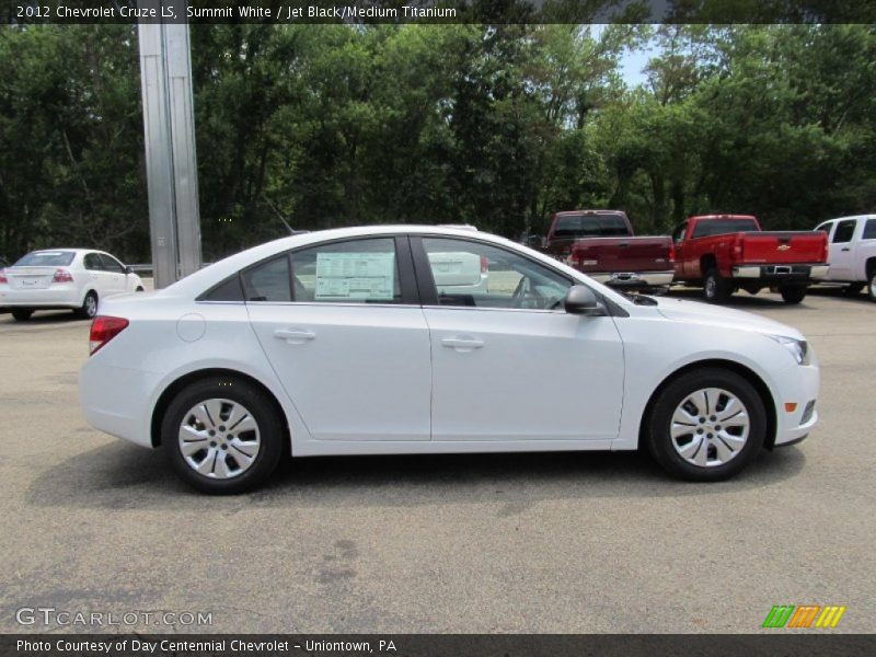 Summit White / Jet Black/Medium Titanium 2012 Chevrolet Cruze LS