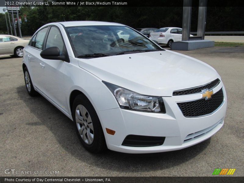 Summit White / Jet Black/Medium Titanium 2012 Chevrolet Cruze LS
