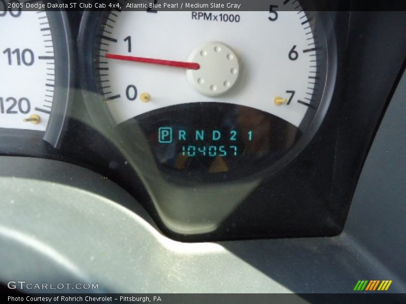 Atlantic Blue Pearl / Medium Slate Gray 2005 Dodge Dakota ST Club Cab 4x4