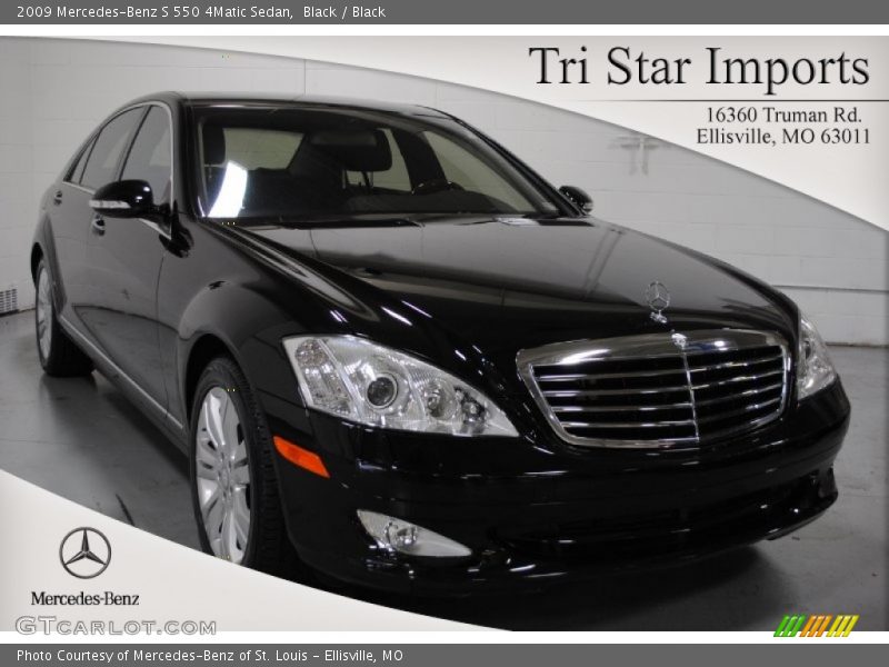 Black / Black 2009 Mercedes-Benz S 550 4Matic Sedan