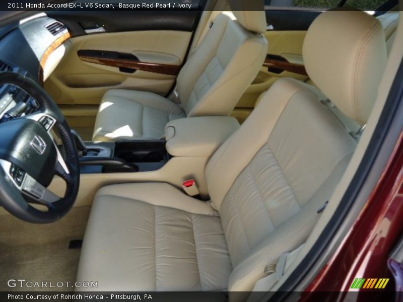 Front Seat of 2011 Accord EX-L V6 Sedan