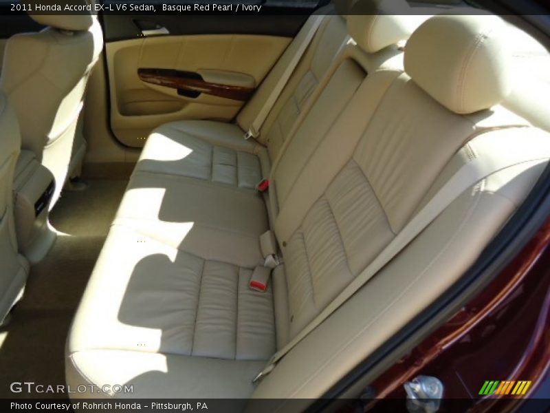 Rear Seat of 2011 Accord EX-L V6 Sedan