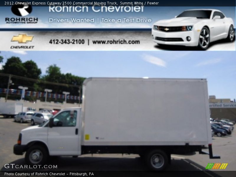 Summit White / Pewter 2012 Chevrolet Express Cutaway 3500 Commercial Moving Truck