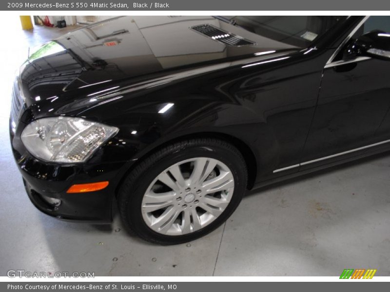 Black / Black 2009 Mercedes-Benz S 550 4Matic Sedan