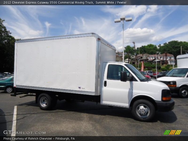 Summit White / Pewter 2012 Chevrolet Express Cutaway 3500 Commercial Moving Truck